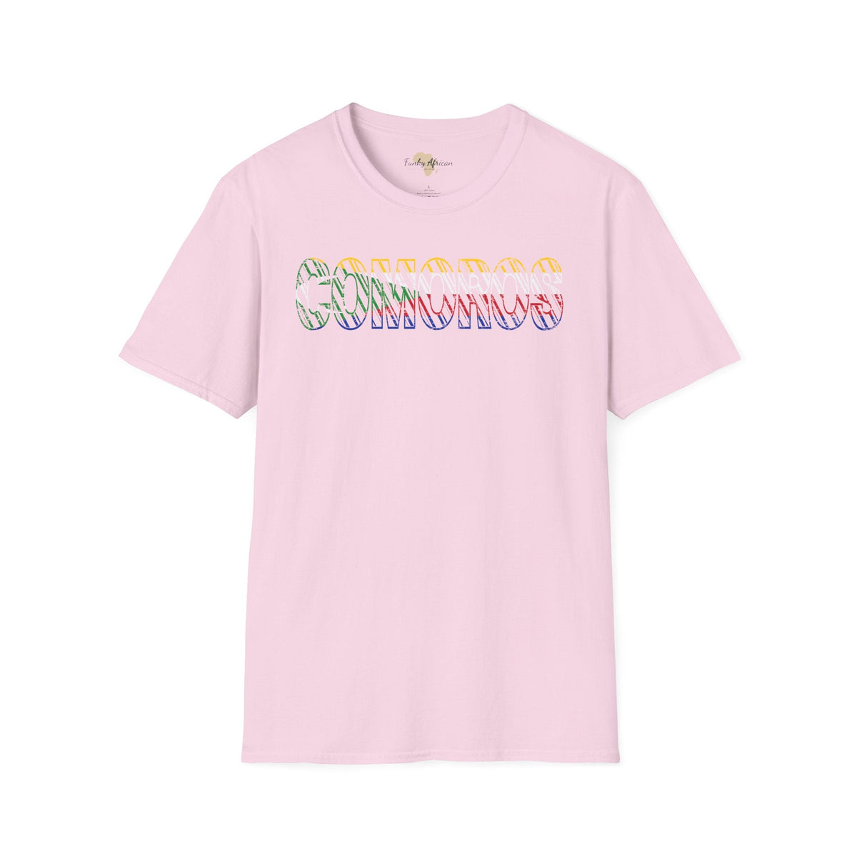 Comoros text unisex softstyle tee Funky African