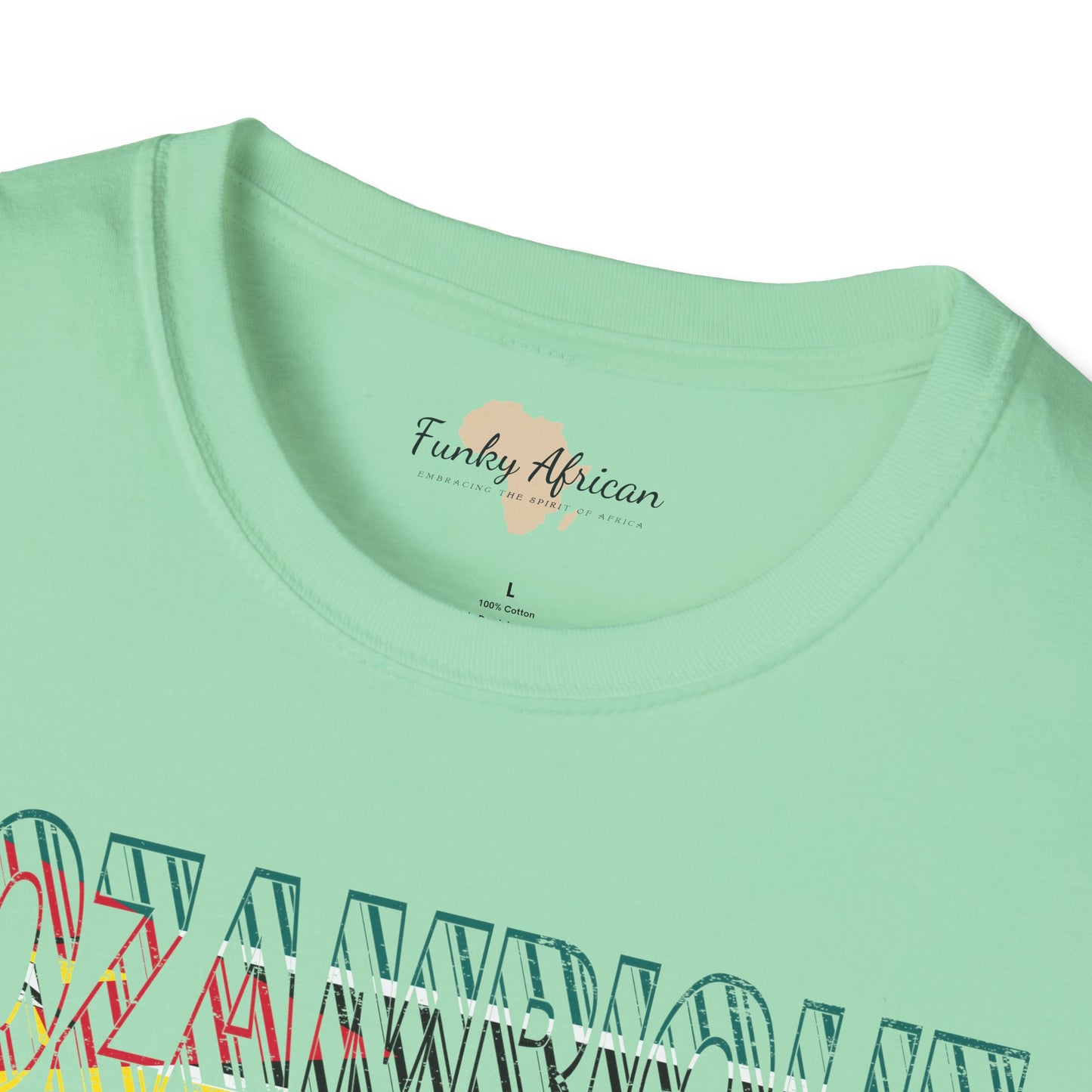 Mozambique text unisex softstyle tee