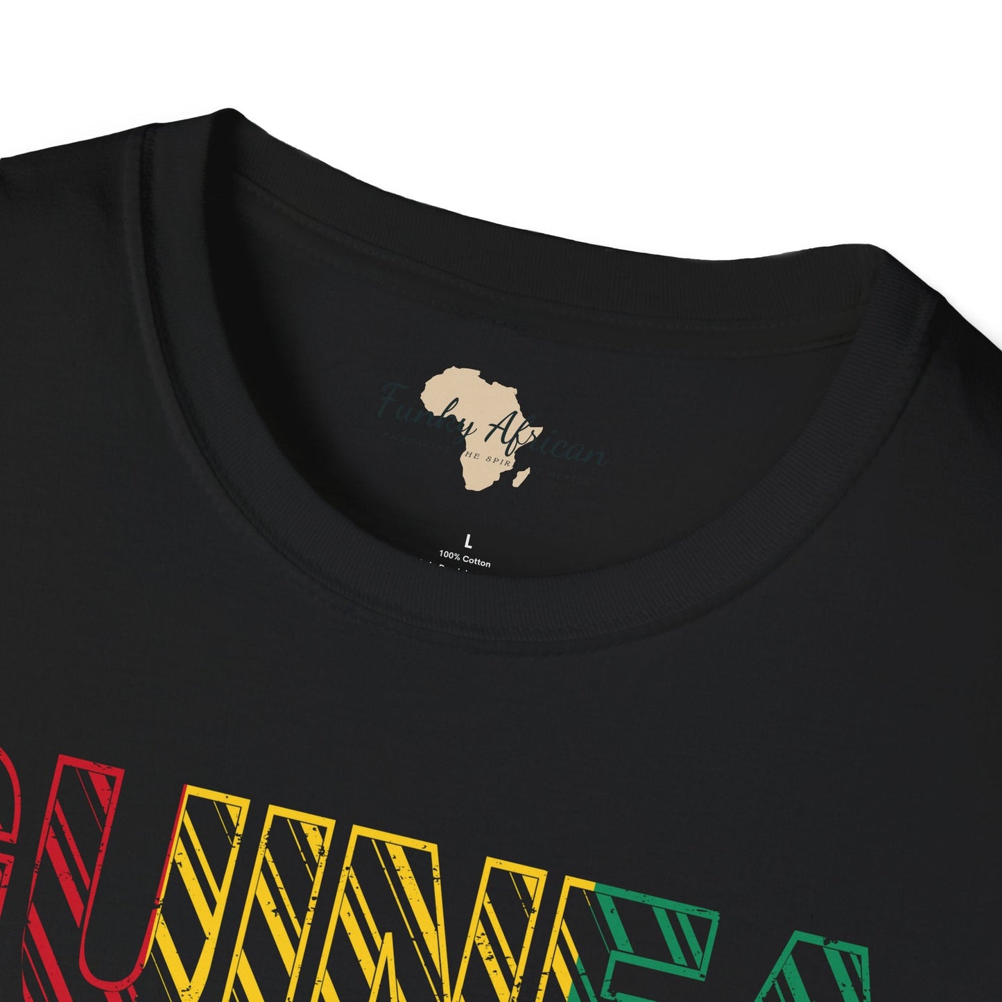 Guinea text unisex softstyle tee Funky African
