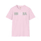 Nigeria text unisex softstyle tee