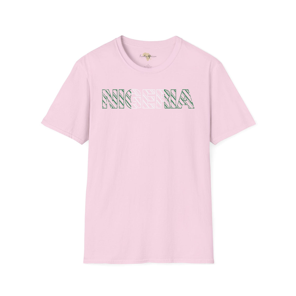 Nigeria text unisex softstyle tee Funky African