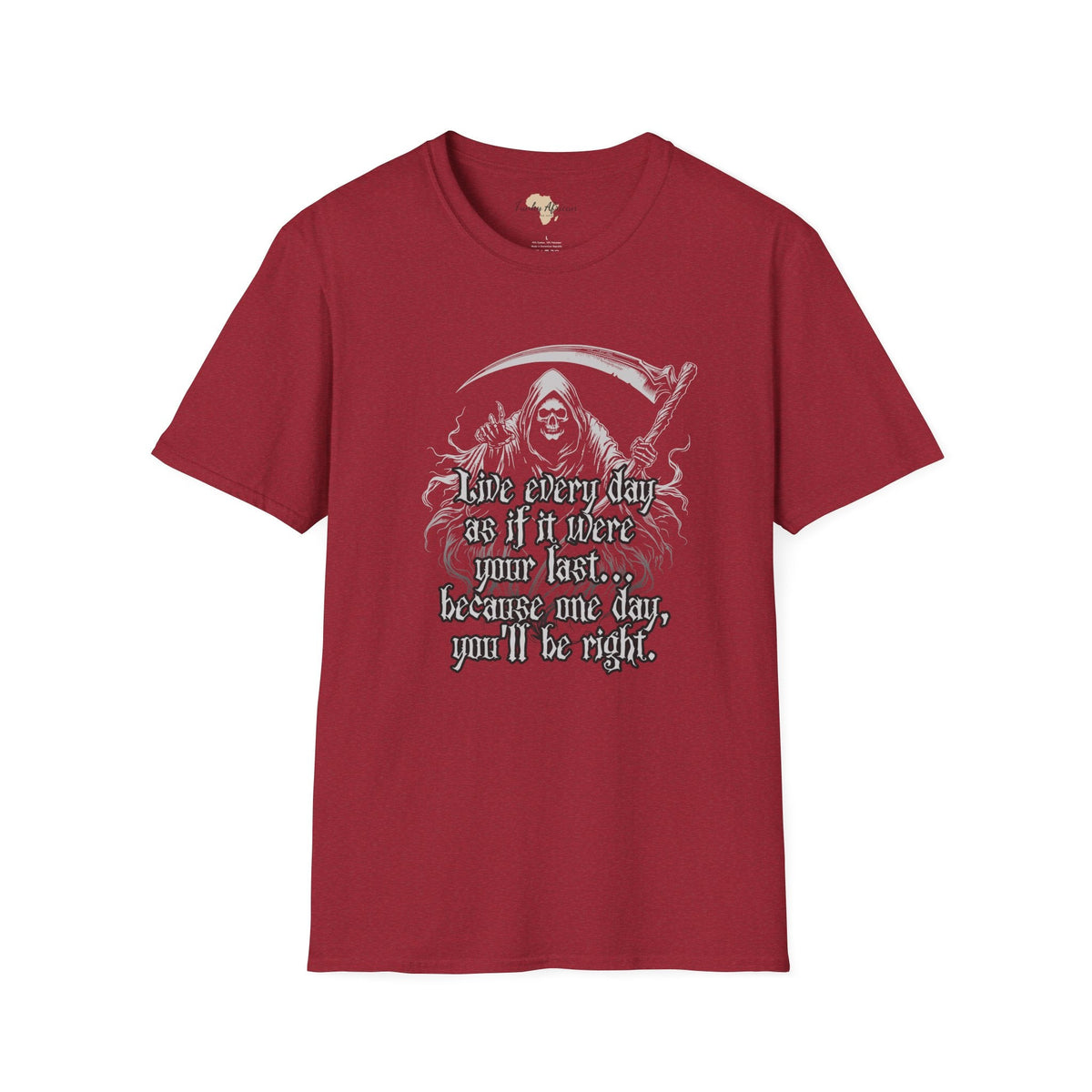 Live everyday unisex softstyle tee Funky African