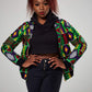 African printed short coat women