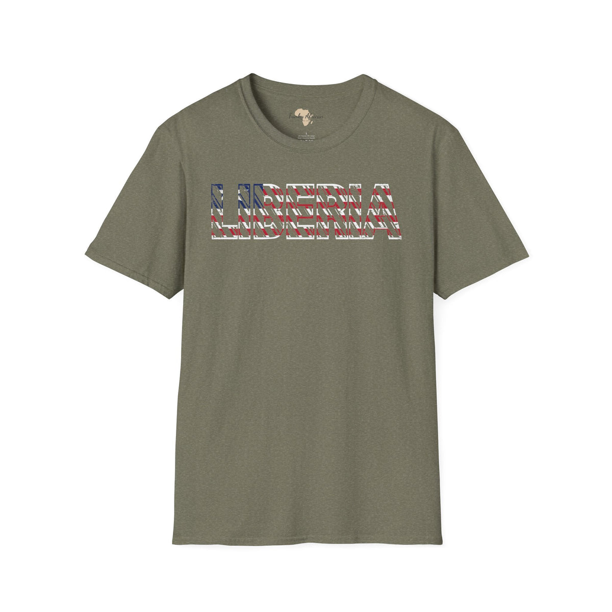 Liberia text unisex softstyle tee Funky African