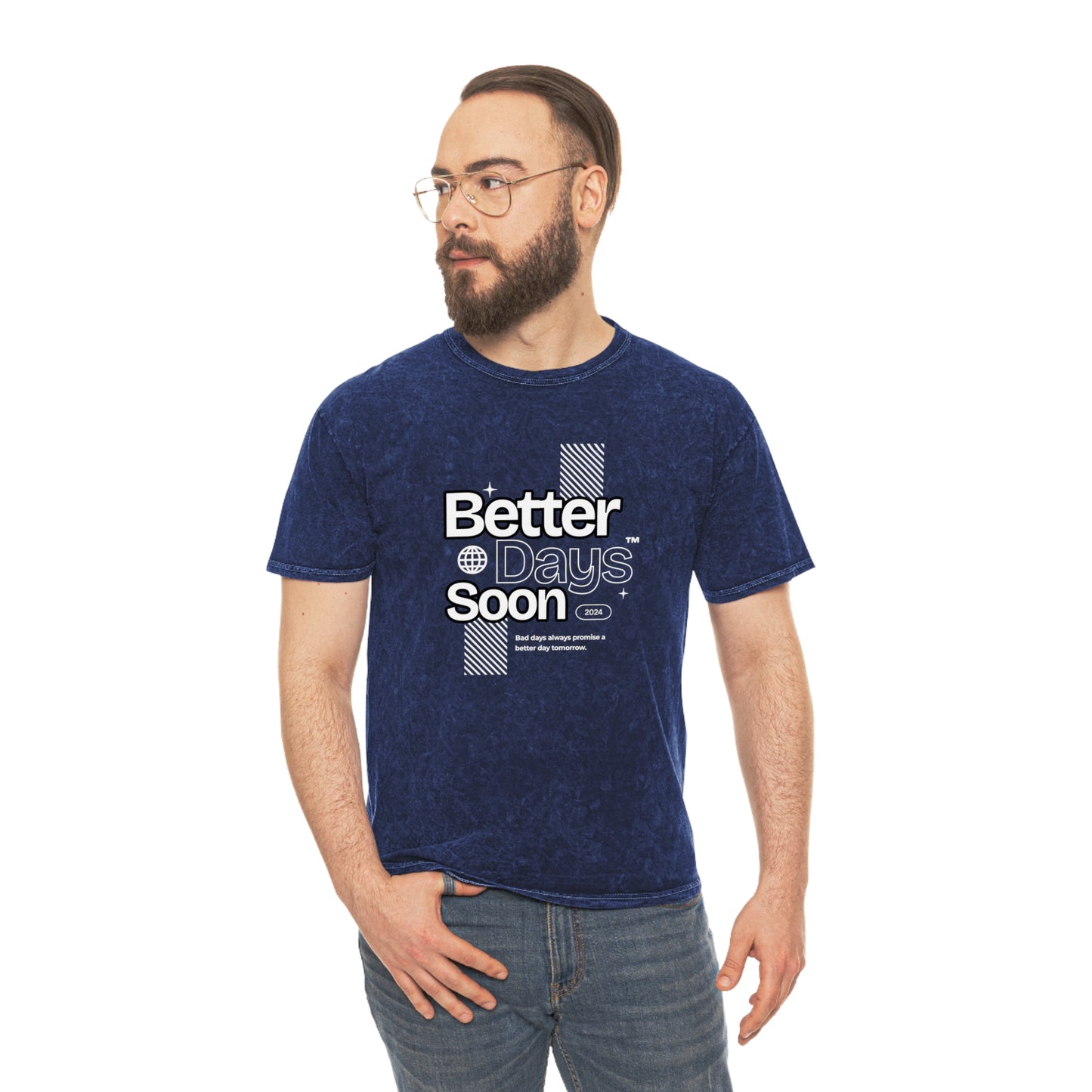 Better days soon unisex wash tee