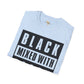 Black mixed with black unisex softstyle tee
