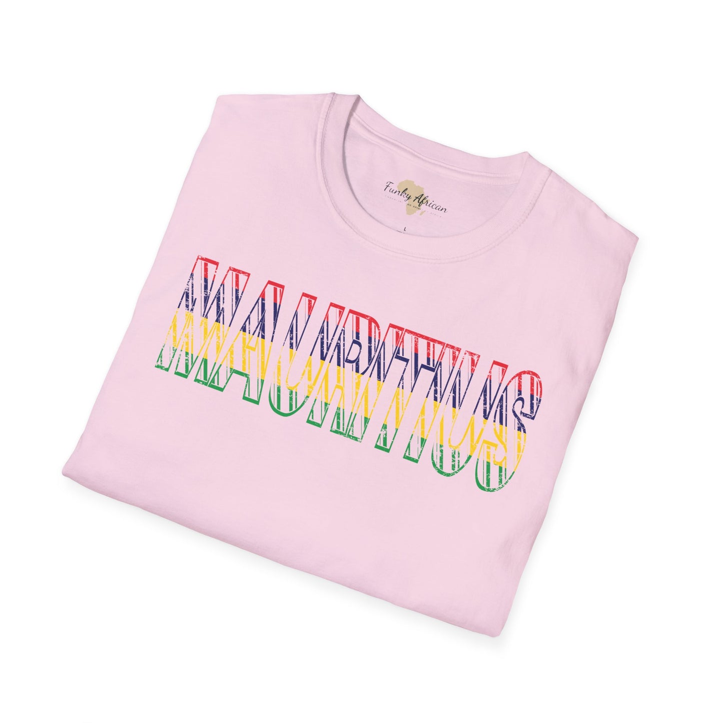Mauritius text unisex softstyle tee