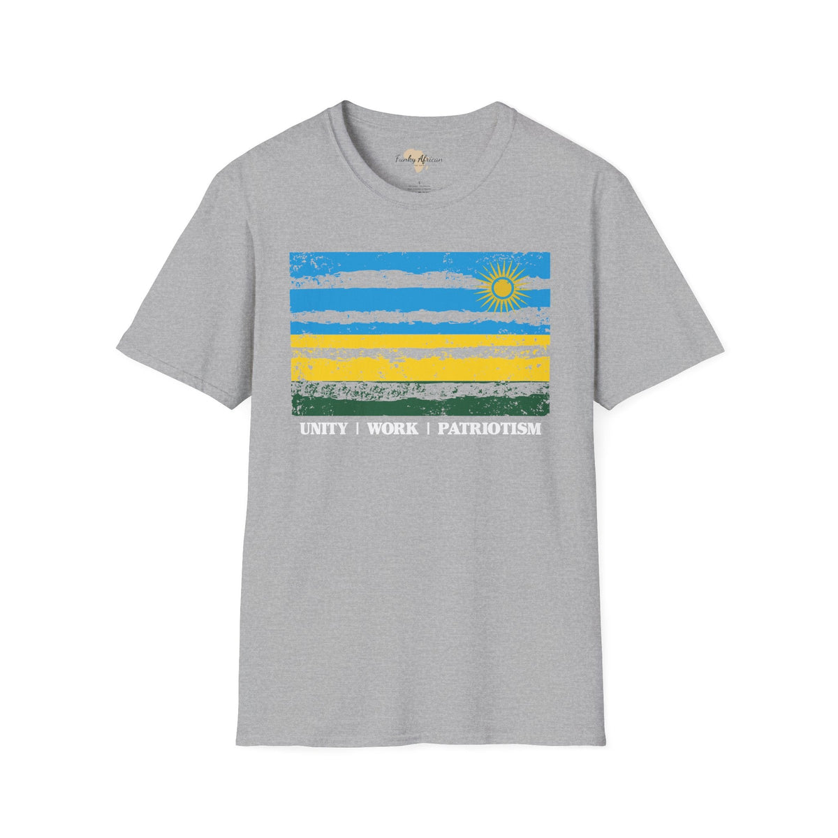 Rwanda strip unisex softstyle tee Funky African