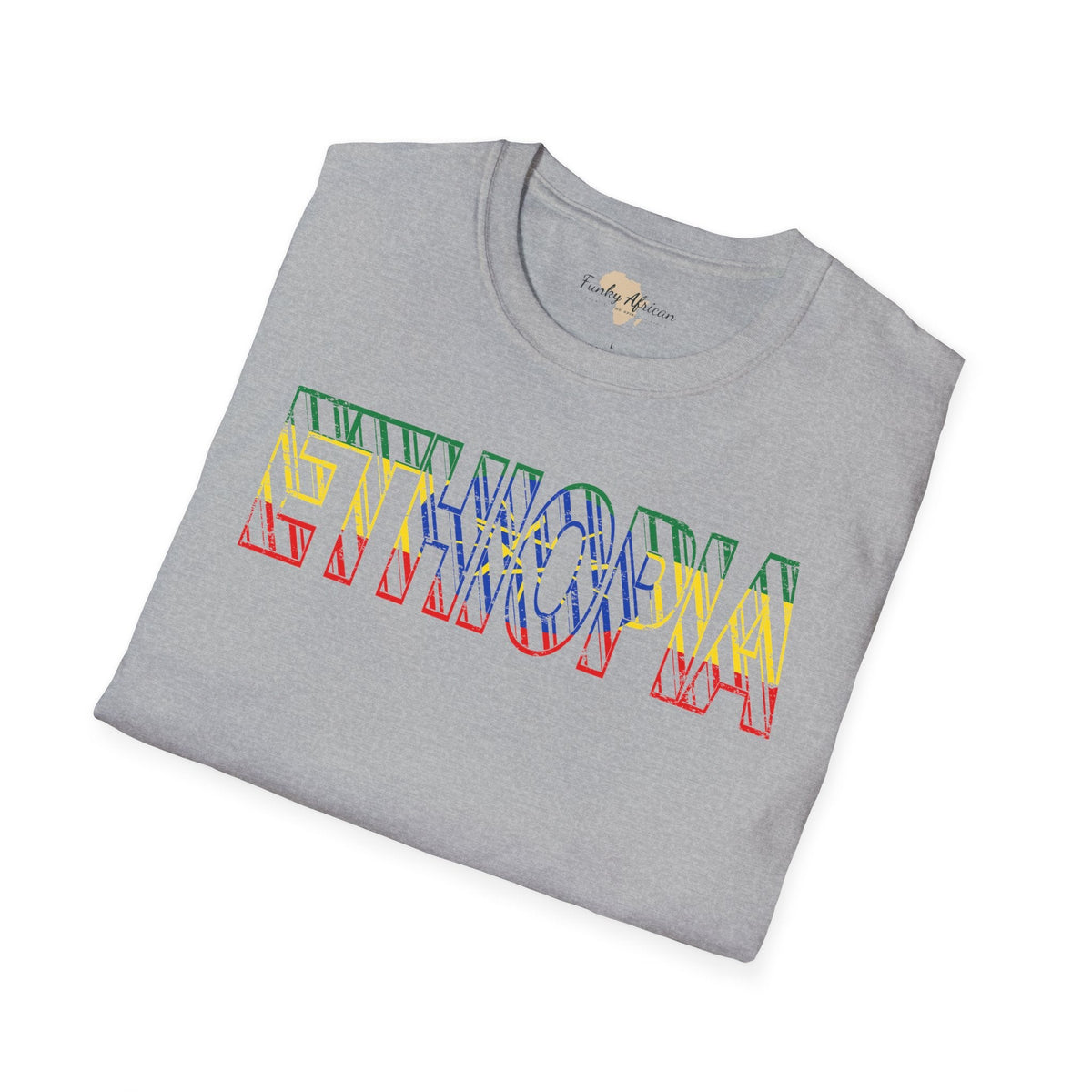Ethiopia text unisex softstyle tee Funky African