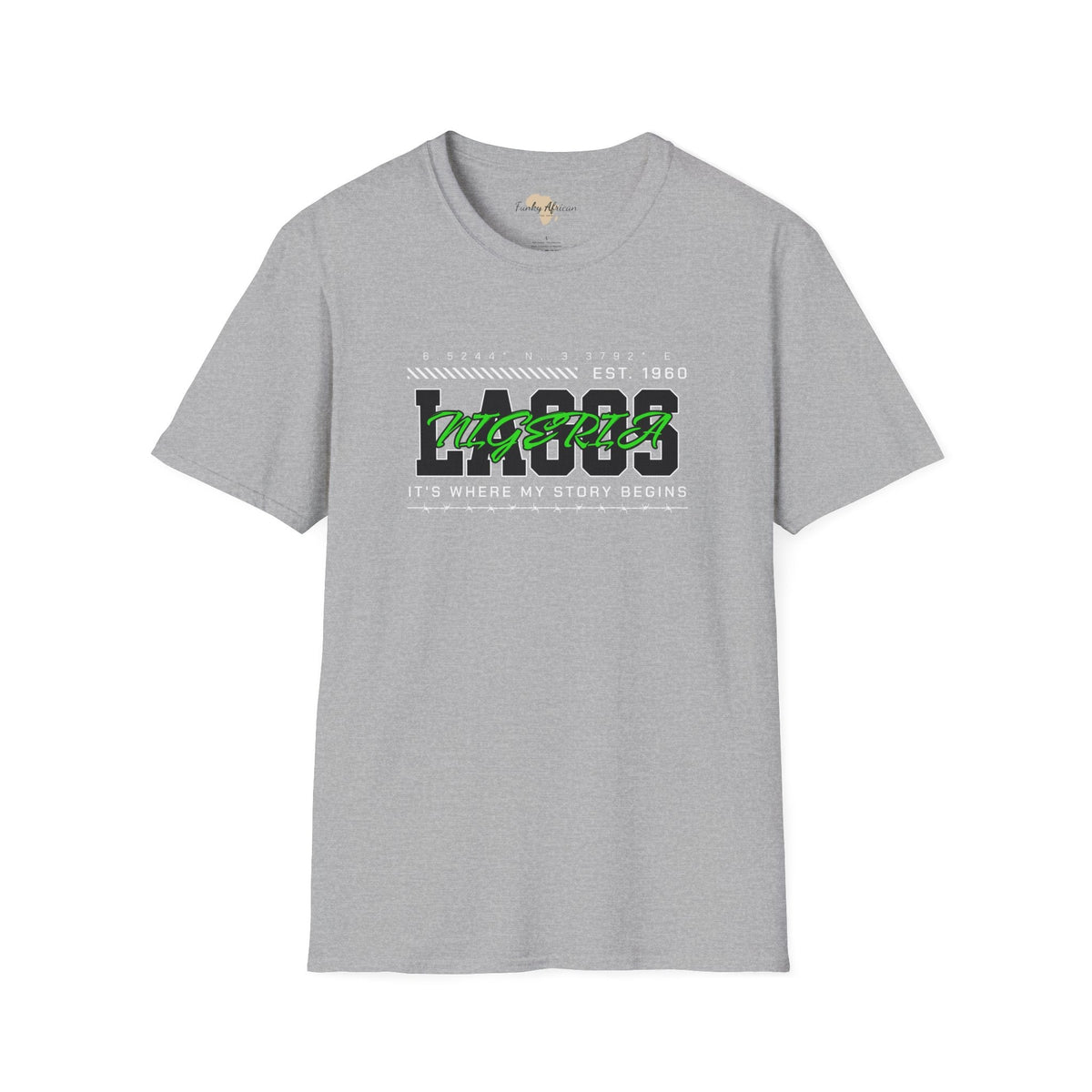 Lagos nigeria unisex softstyle tee Funky African