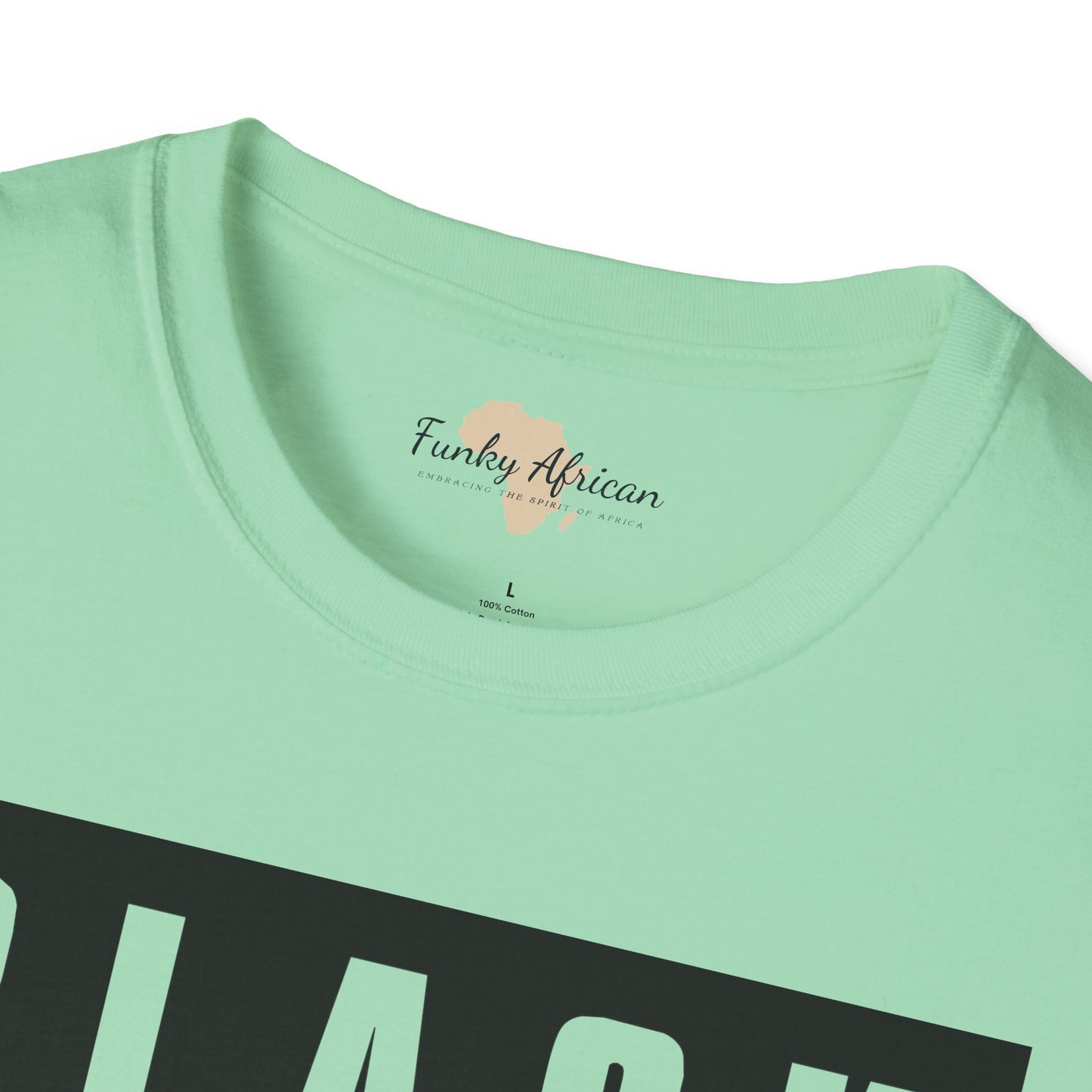 Black mixed with black unisex softstyle tee