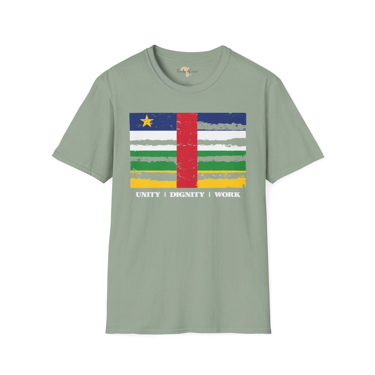 Central African Republic strip unisex softstyle tee Funky African