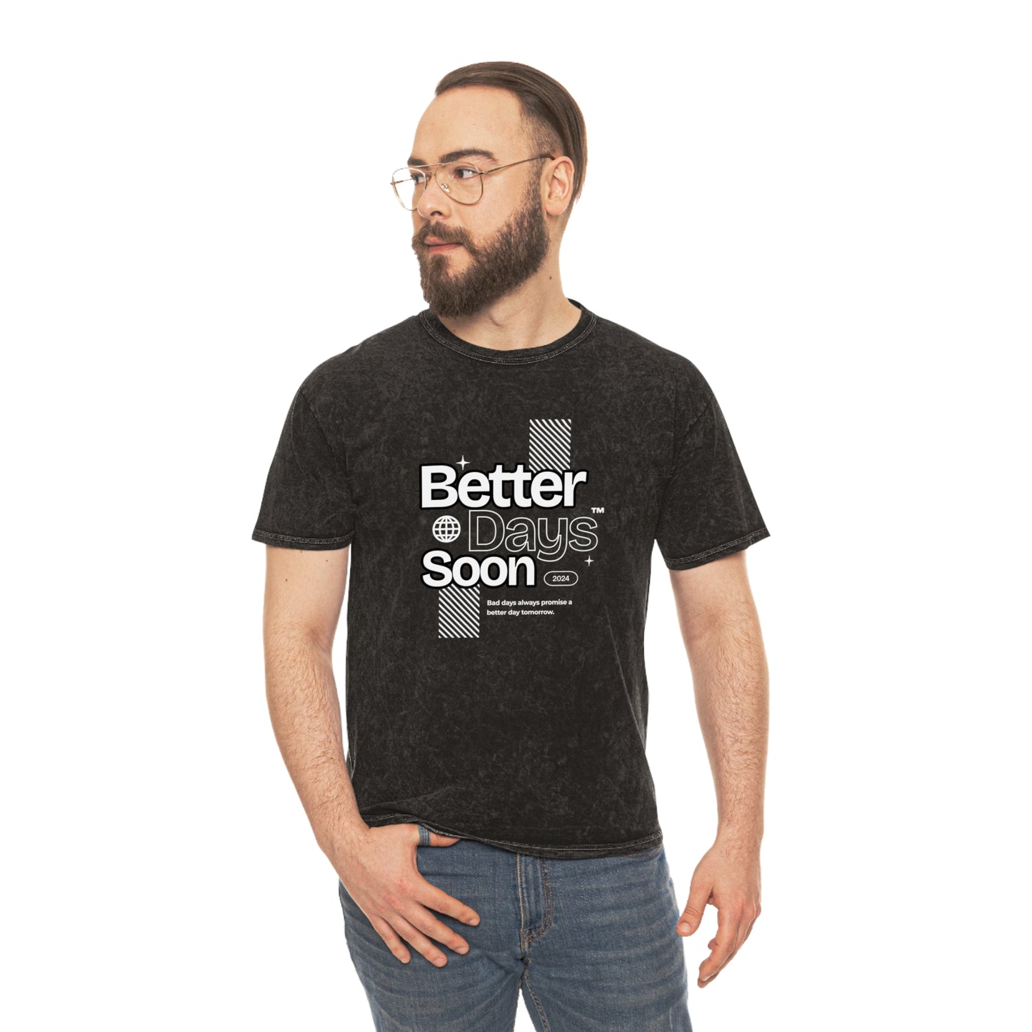 Better days soon unisex wash tee