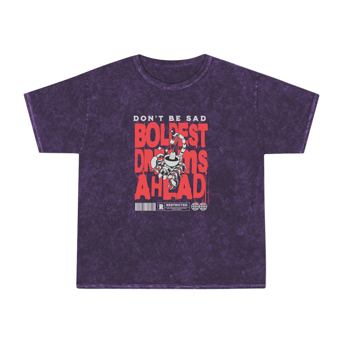 Don't be sad unisex wash tee Funky African