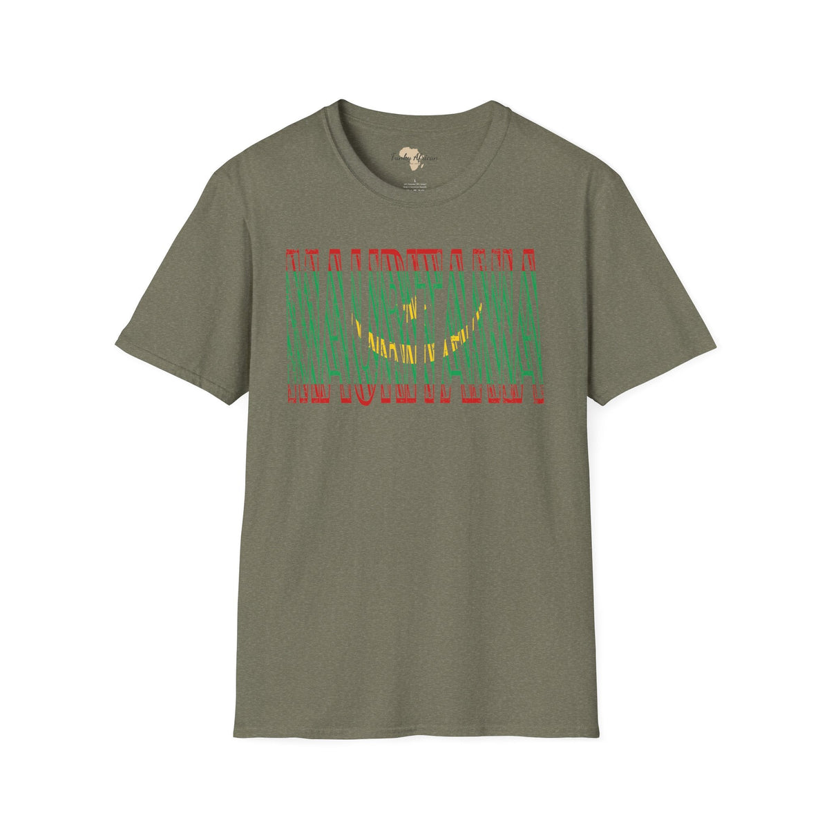 Mauritania text unisex softstyle tee Funky African