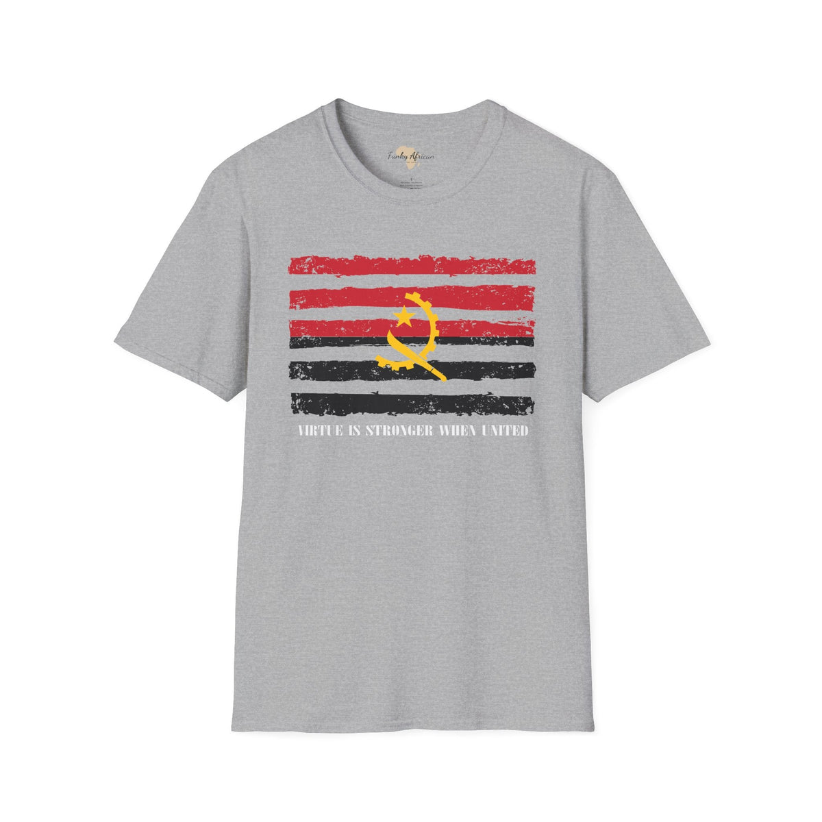 Angola strip unisex softstyle tee Funky African