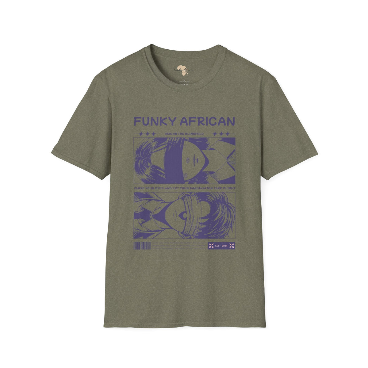 Behind the blindfold unisex softstyle tee Funky African