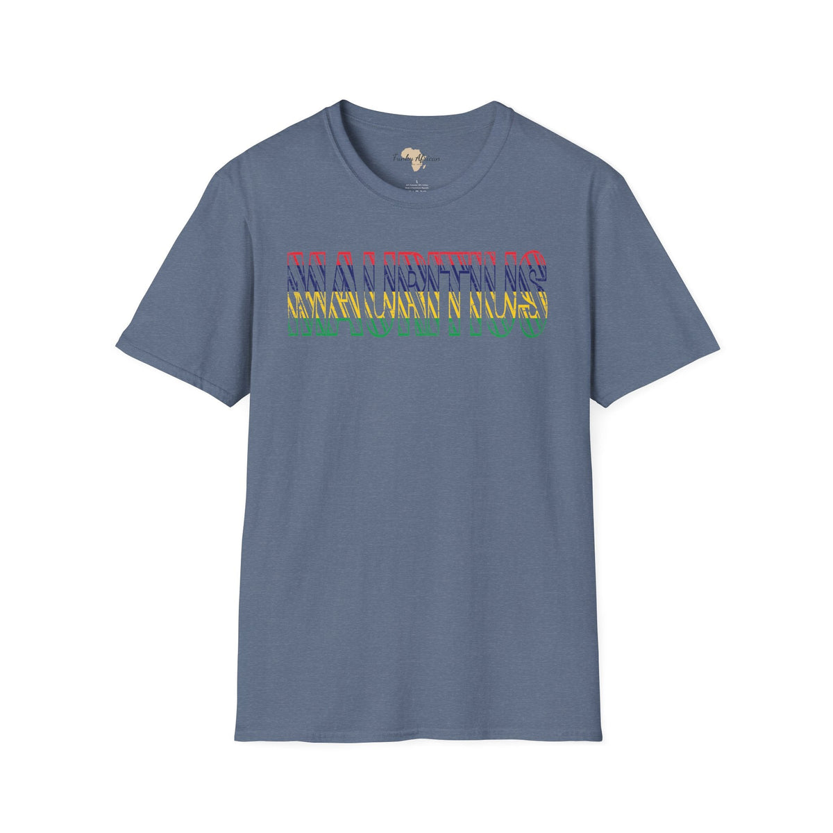Mauritius text unisex softstyle tee Funky African