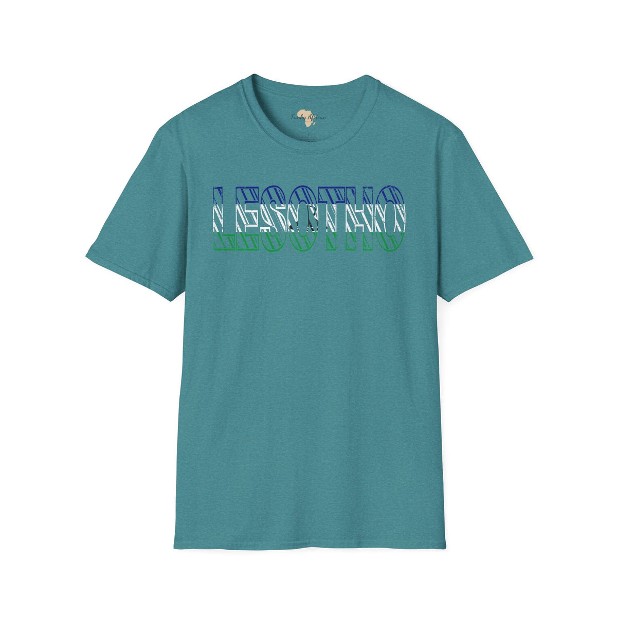 Lesotho text unisex softstyle tee Funky African
