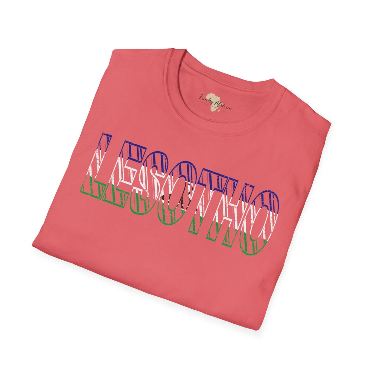 Lesotho text unisex softstyle tee Funky African