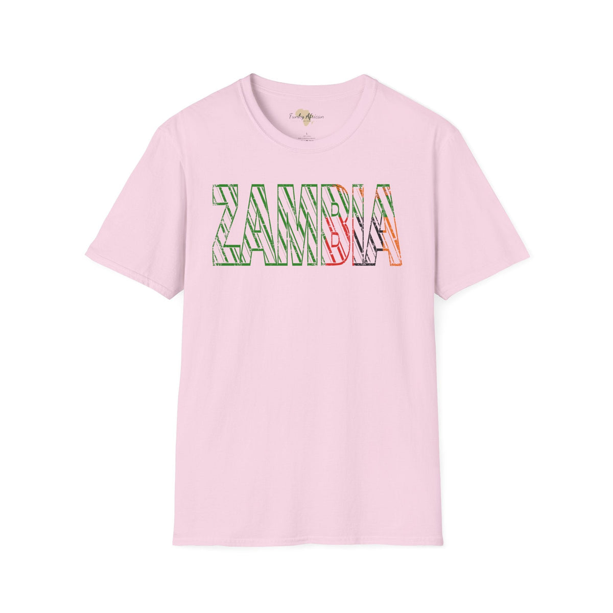 Zambia text unisex softstyle tee Funky African