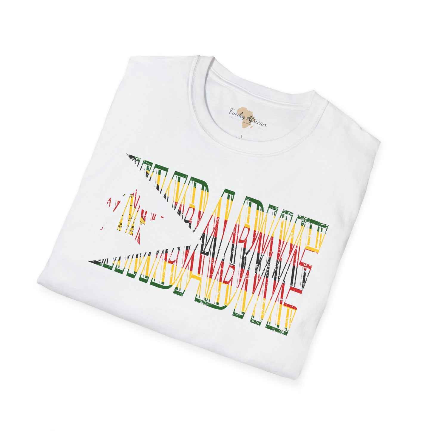 Zimbabwe text unisex softstyle tee