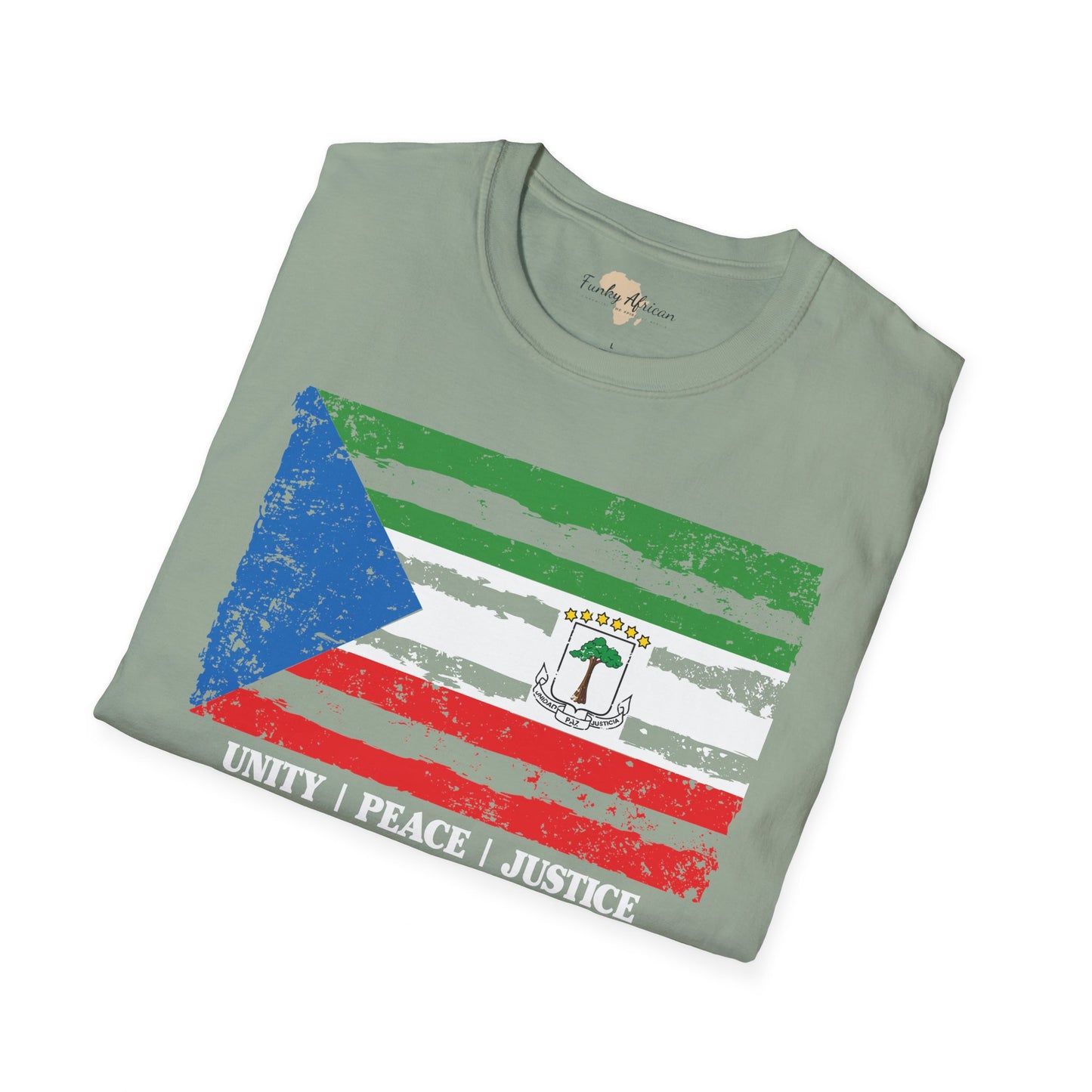 Equatorial Guinea strip unisex softstyle tee