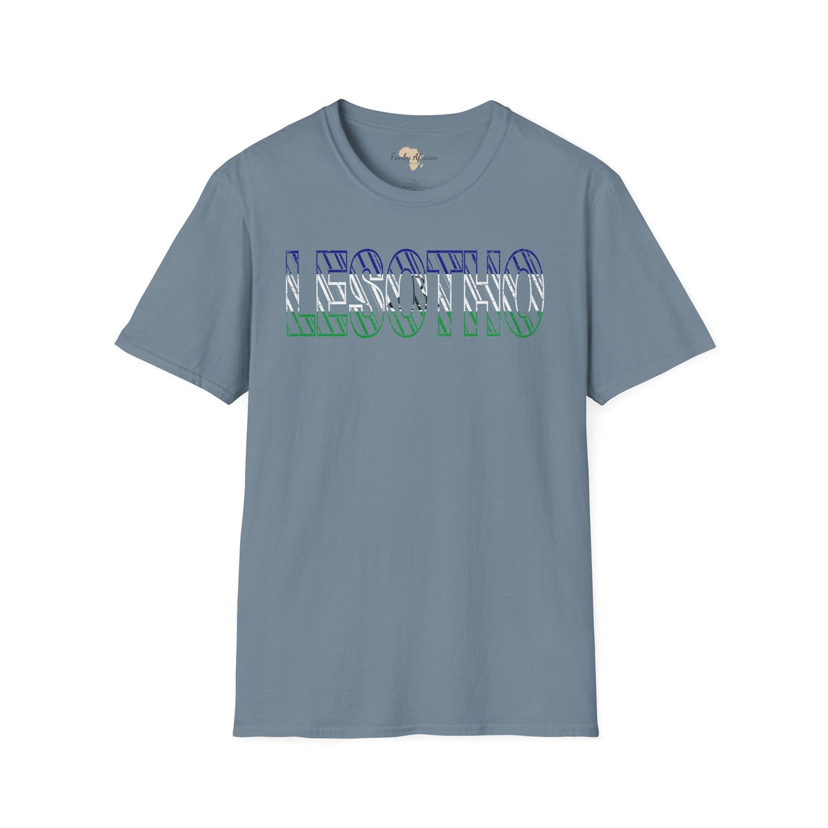 Lesotho text unisex softstyle tee Funky African