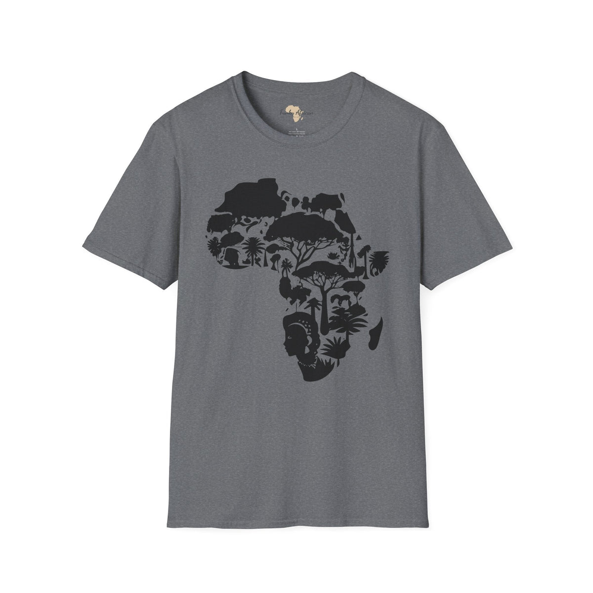 African map unisex softstyle tee Funky African