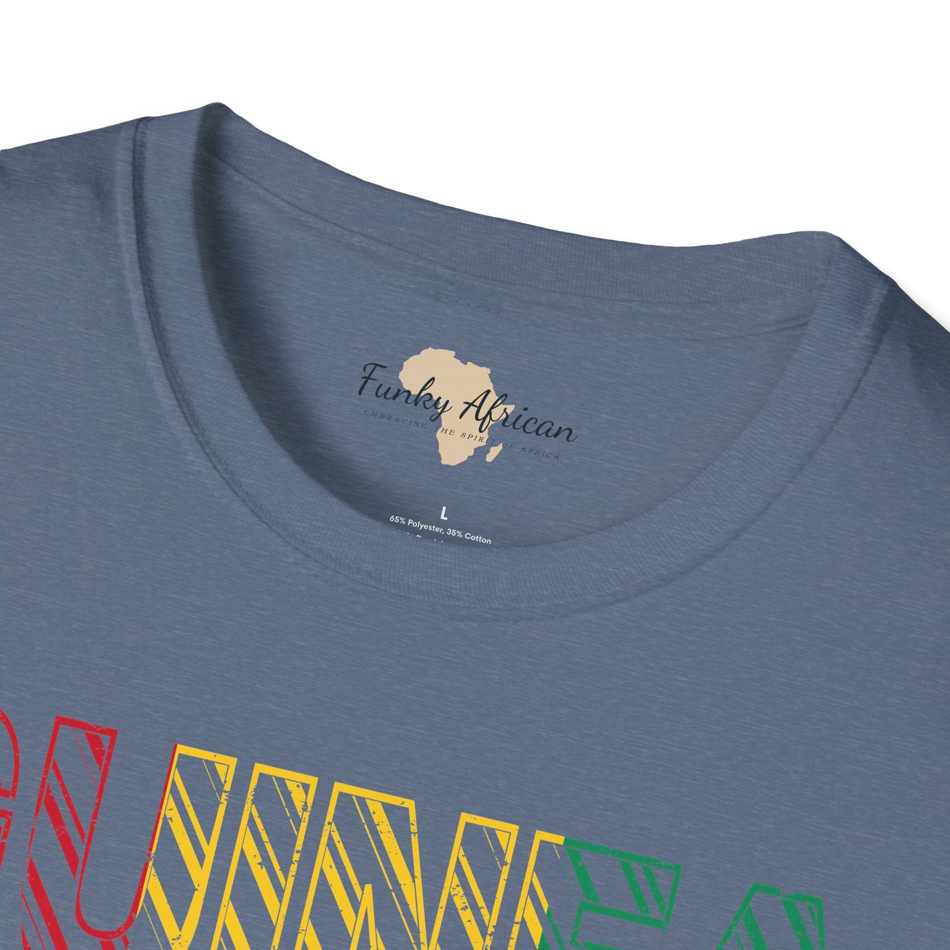 Guinea text unisex softstyle tee Funky African