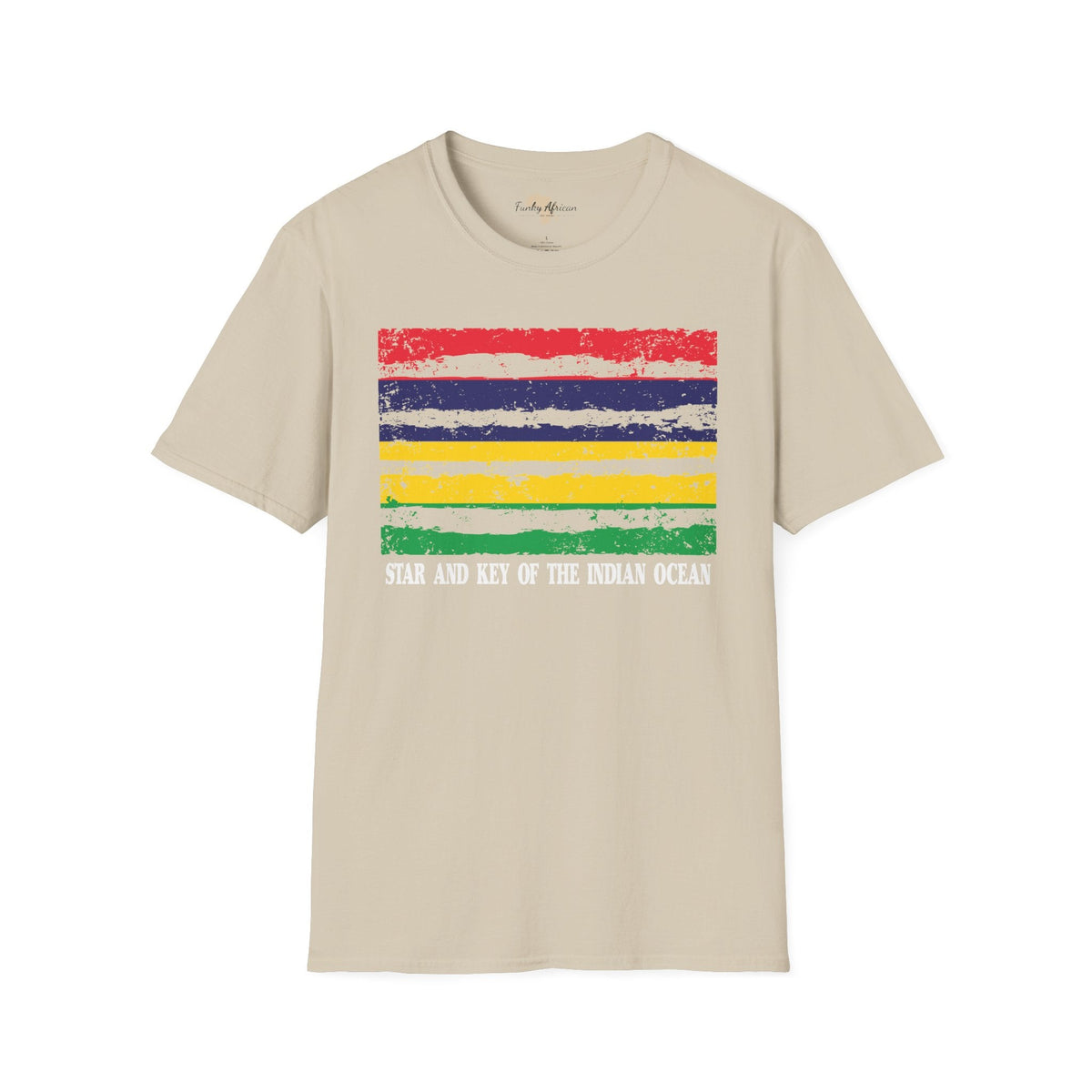 Mauritius strip unisex softstyle tee Funky African