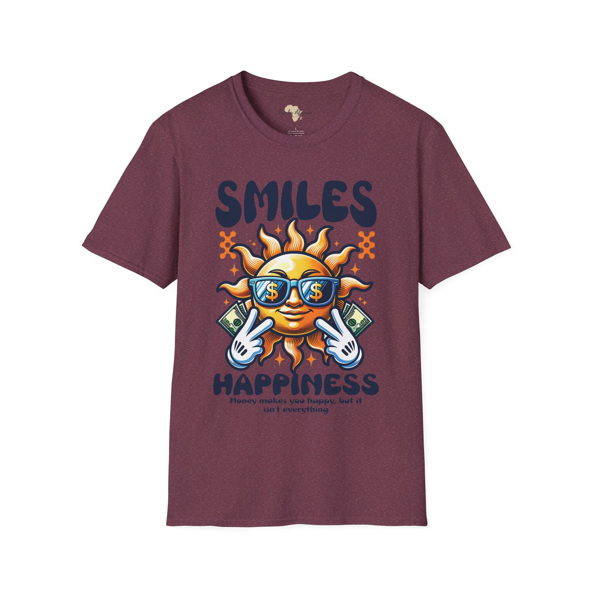 Smiles and happiness unisex softstyle tee Funky African