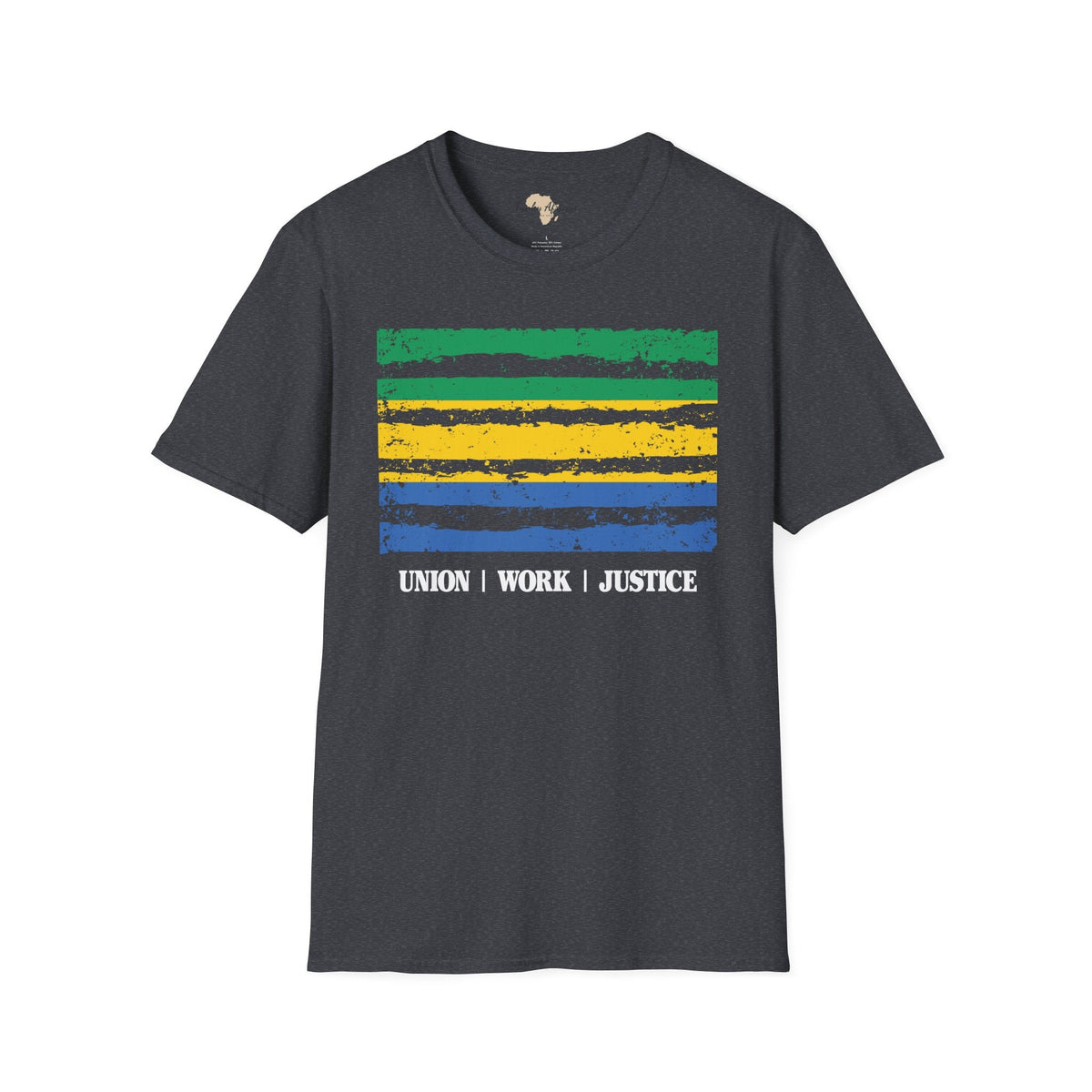 Gabon strip unisex softstyle tee Funky African