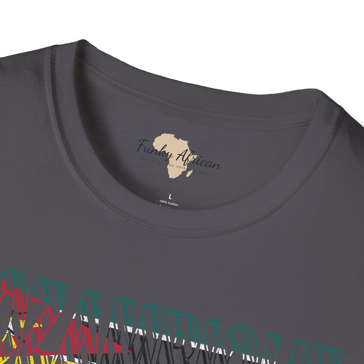 Mozambique text unisex softstyle tee