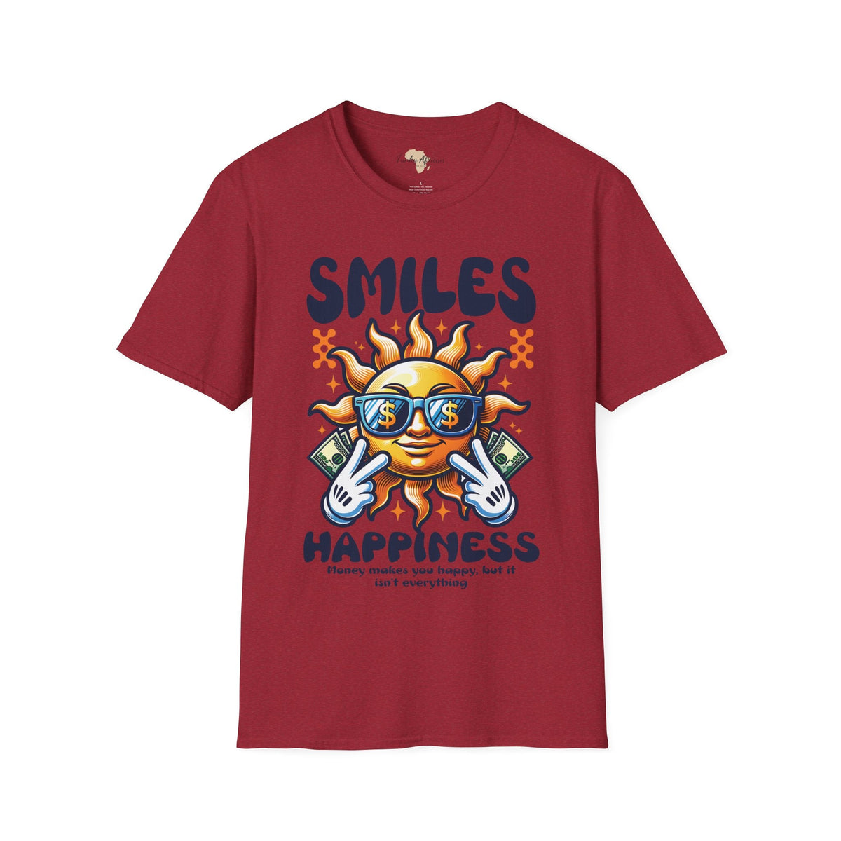 Smiles and happiness unisex softstyle tee Funky African
