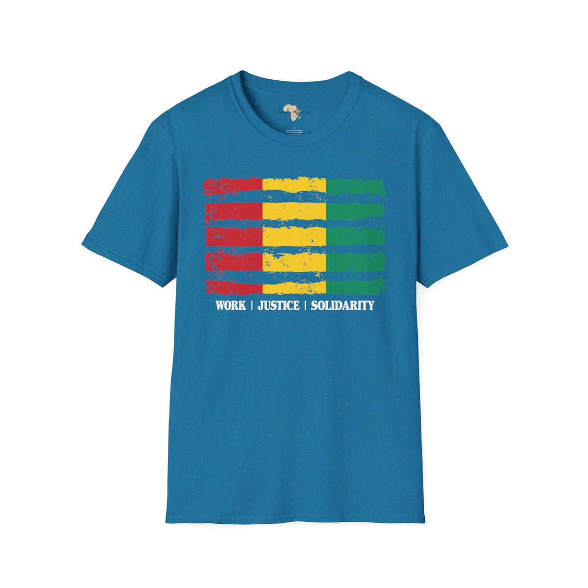 Guinean strip unisex softstyle tee Funky African