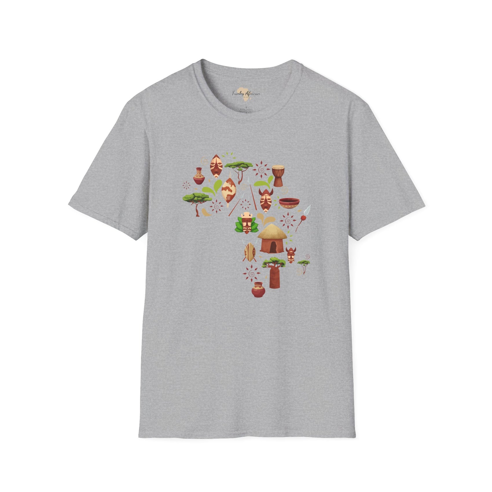 African map unisex softstyle tee