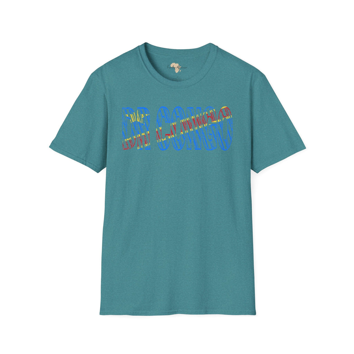 DR Congo text unisex softstyle tee Funky African
