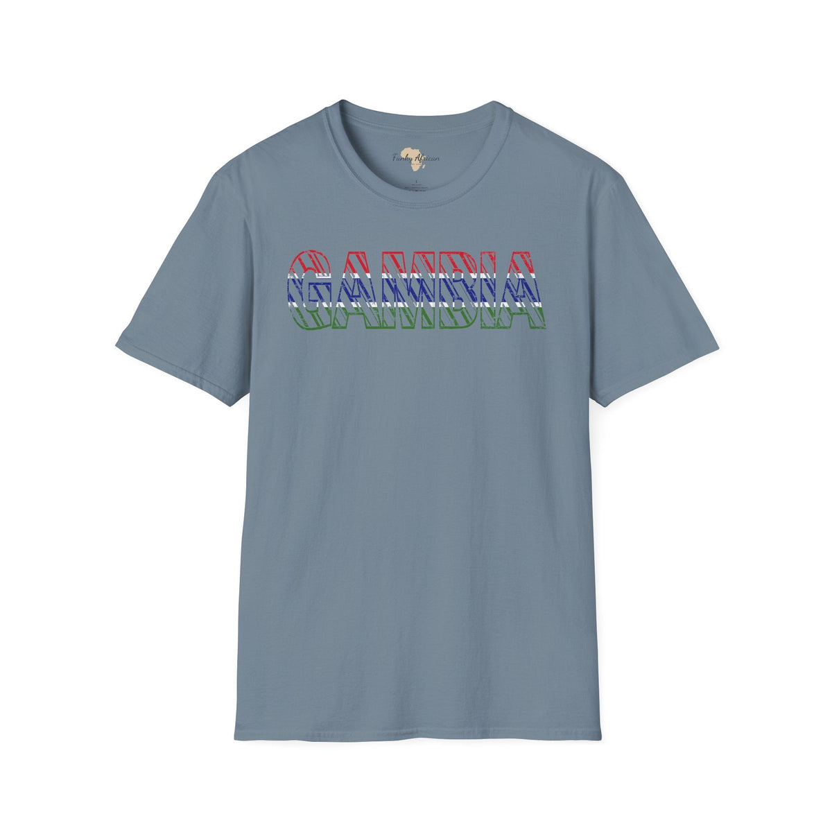 Gambia text unisex softstyle tee Funky African
