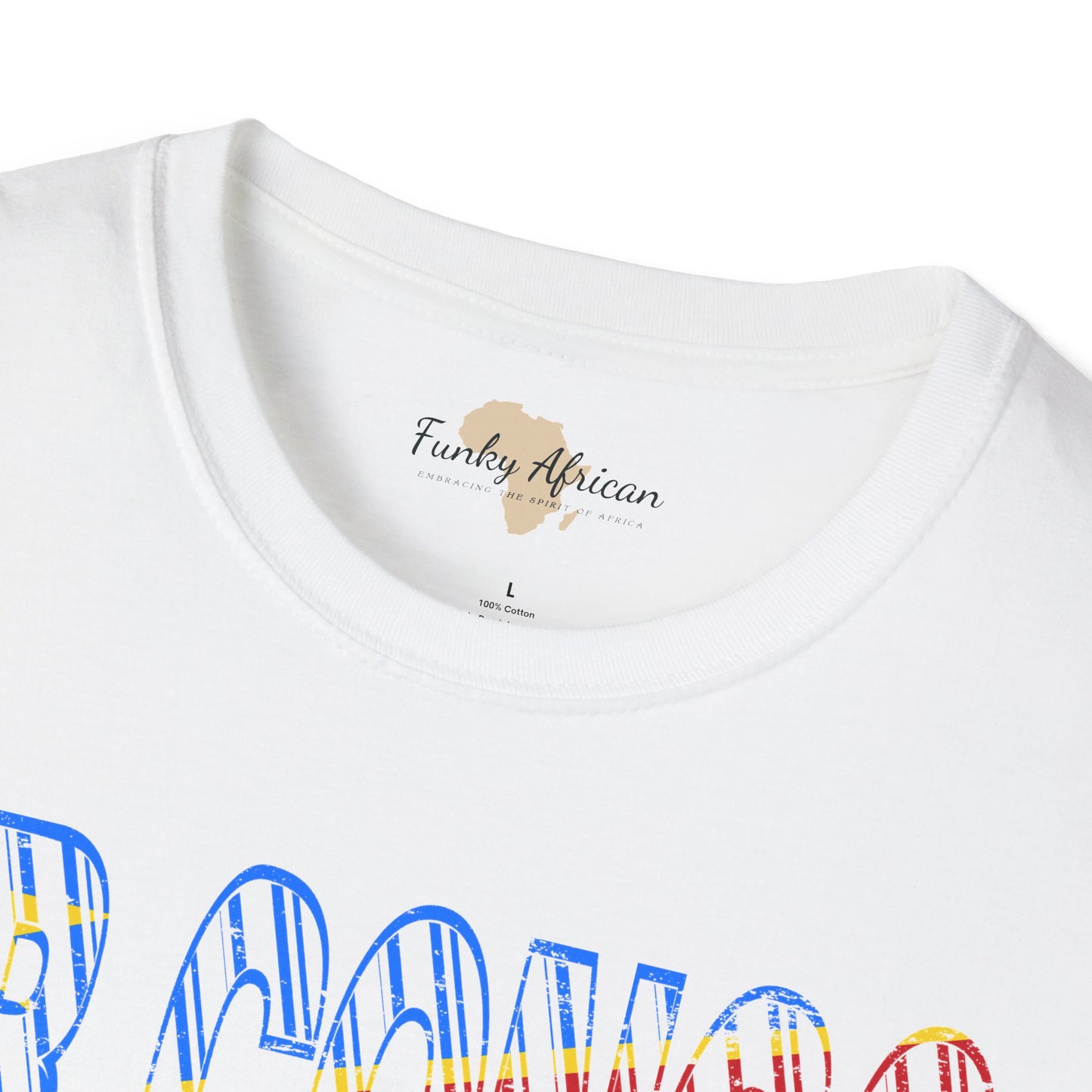 DR Congo text unisex softstyle tee
