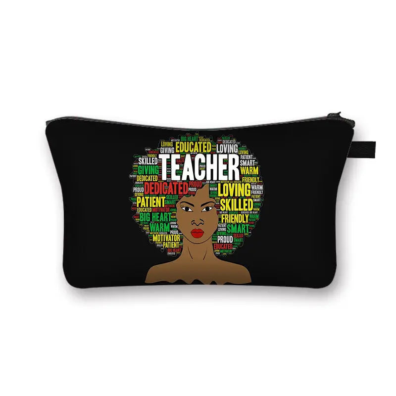 African girl cosmetic bag Funky African
