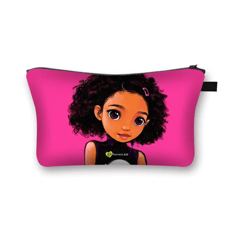 African girl cosmetic bag Funky African