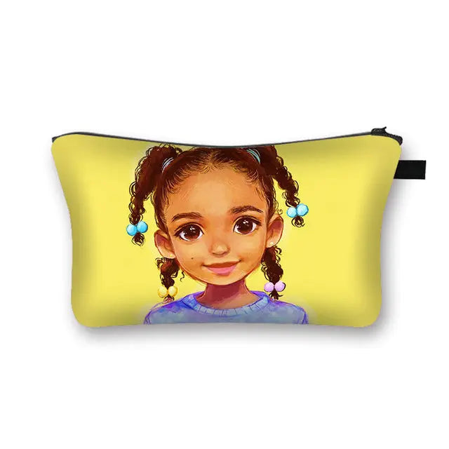 African girl cosmetic bag Funky African