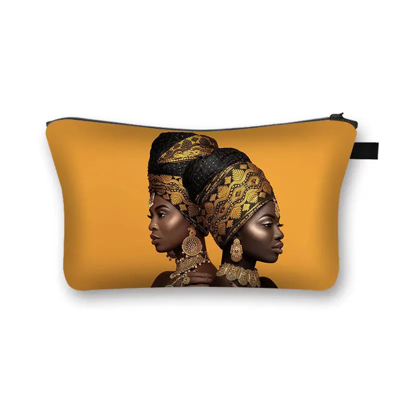 African girl cosmetic bag Funky African