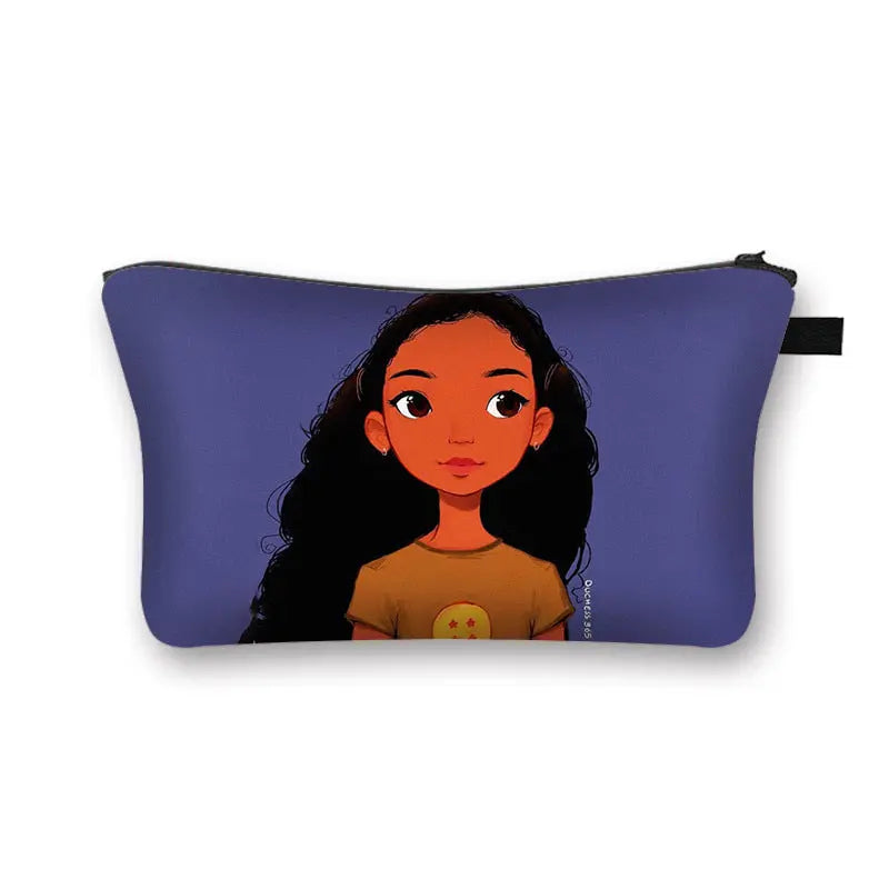 African girl cosmetic bag Funky African