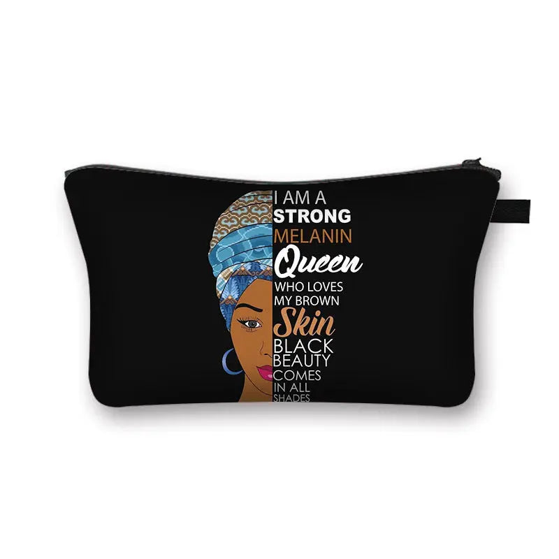 African girl cosmetic bag Funky African