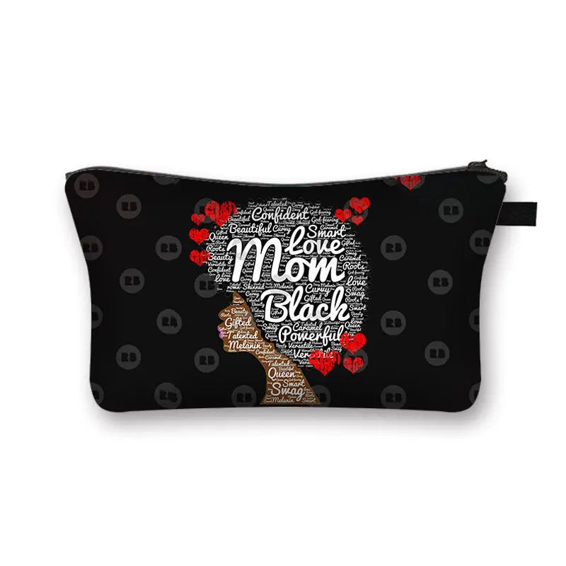 African girl cosmetic bag Funky African