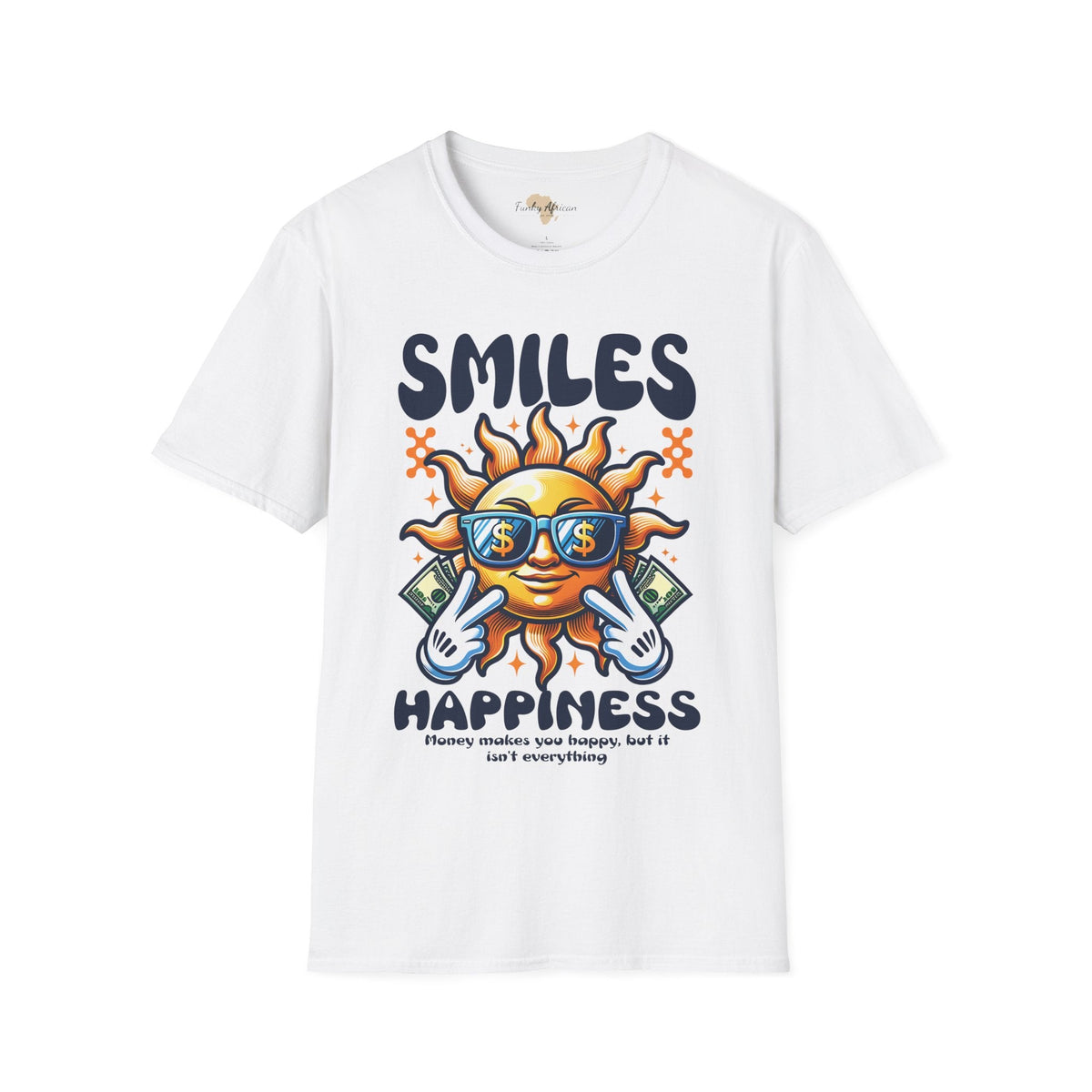 Smiles and happiness unisex softstyle tee Funky African