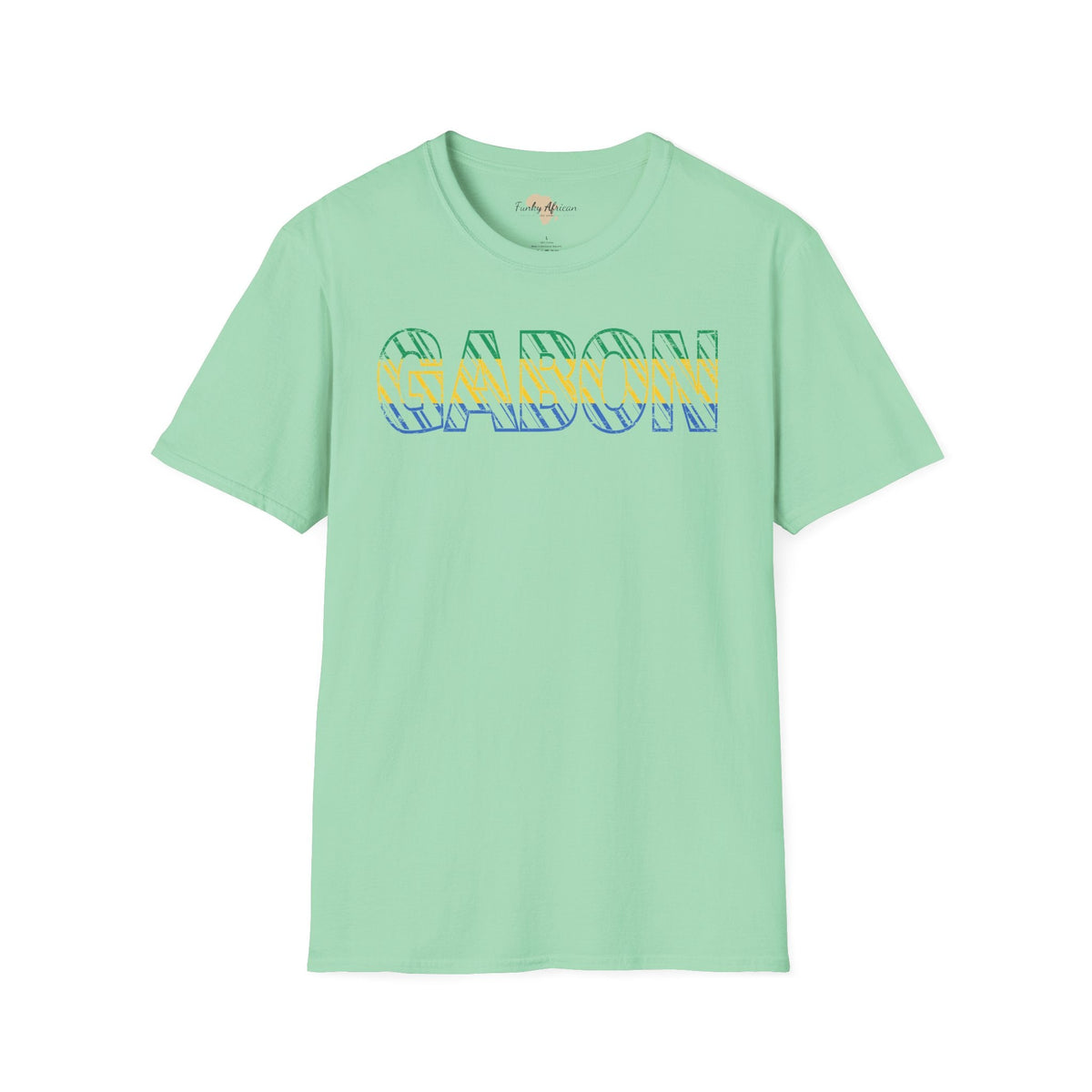 Gabon text unisex softstyle tee Funky African