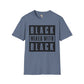 Black mixed with black unisex softstyle tee
